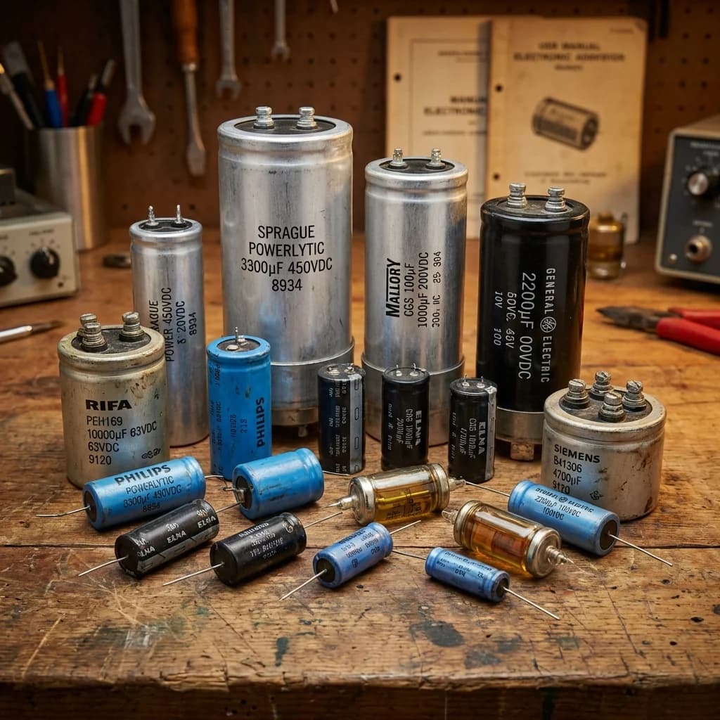 Vintage and obsolete capacitors collection